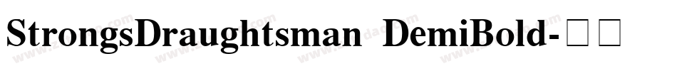 StrongsDraughtsman DemiBold字体转换